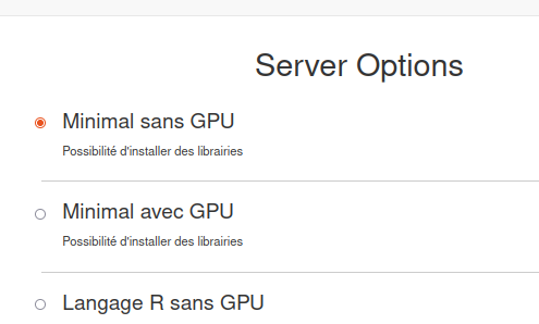 jupyter - Choix python